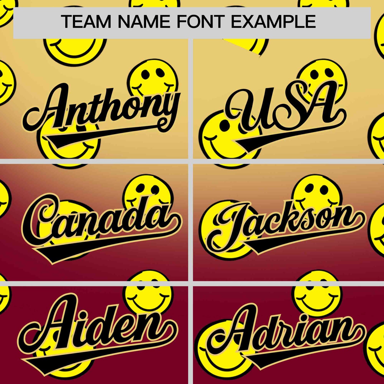 Custom Khaki Crimson Graffiti Gradient Pattern Authentic Smile Baseball Jersey