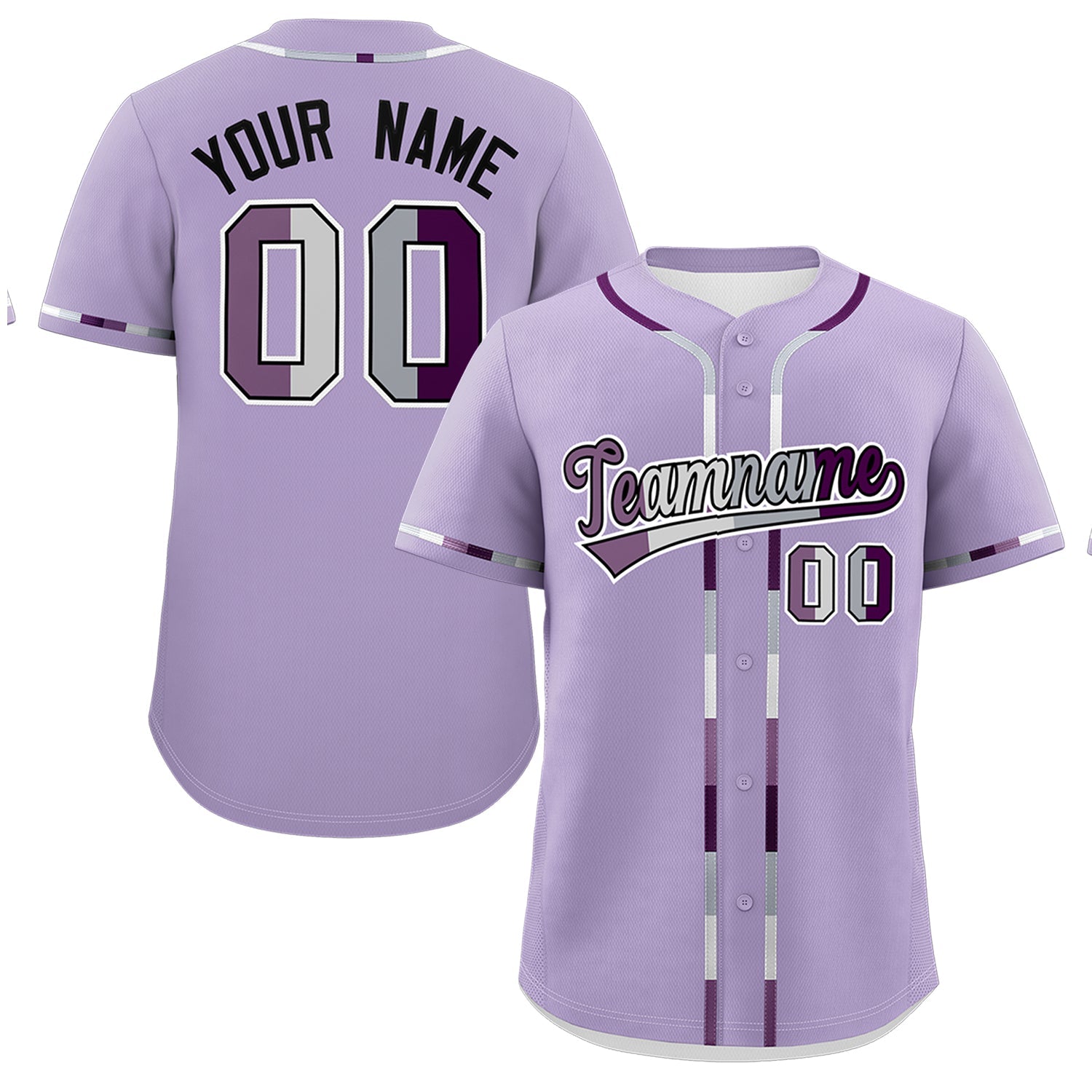 Custom Light Purple Genderless For Pride Month Classic Style Baseball Jersey| KXKSHOP