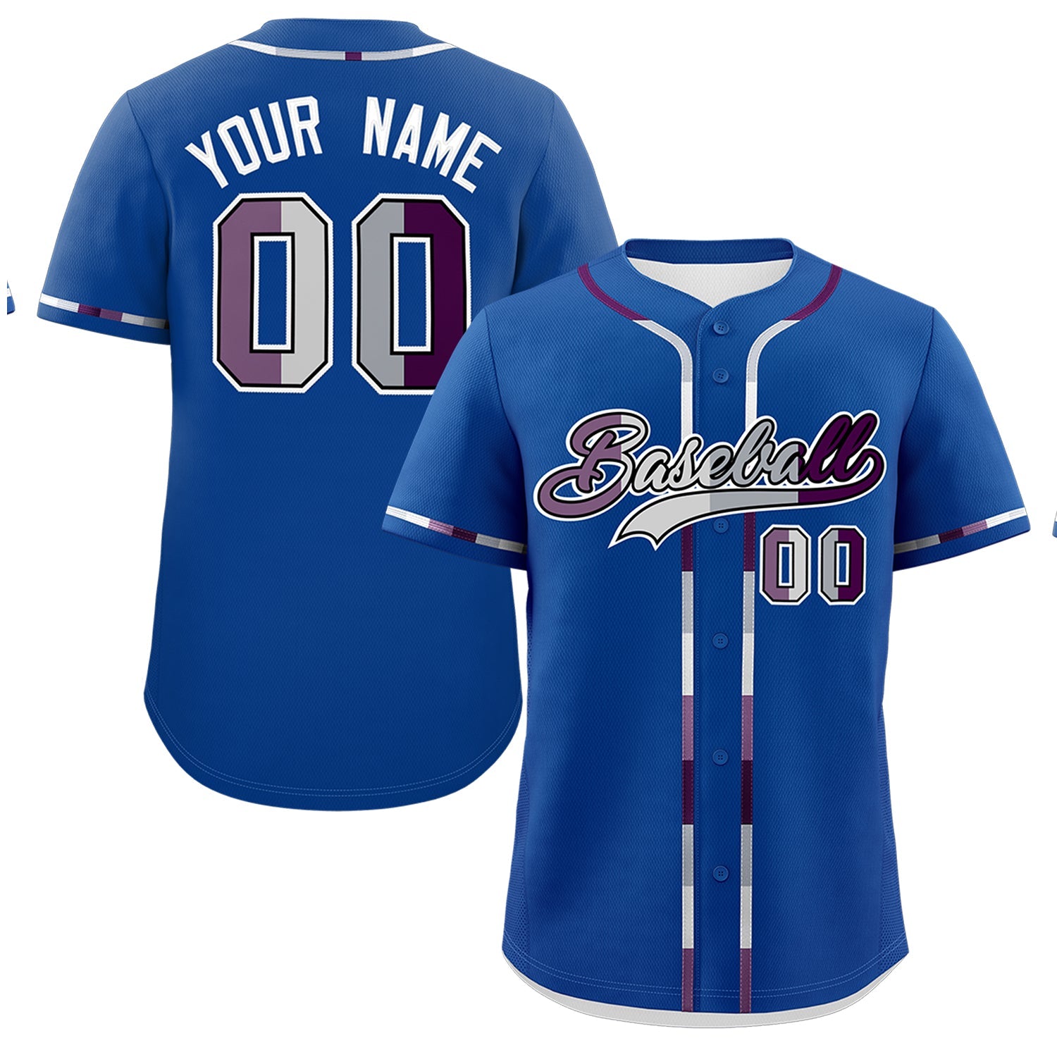 Custom Royal Blue Genderless For Pride Month Classic Style Baseball Jersey| KXKSHOP