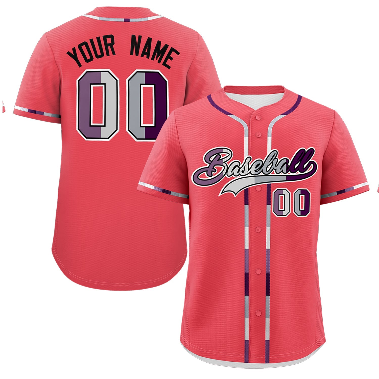 Custom Light Red Genderless For Pride Month Classic Style Baseball Jersey| KXKSHOP