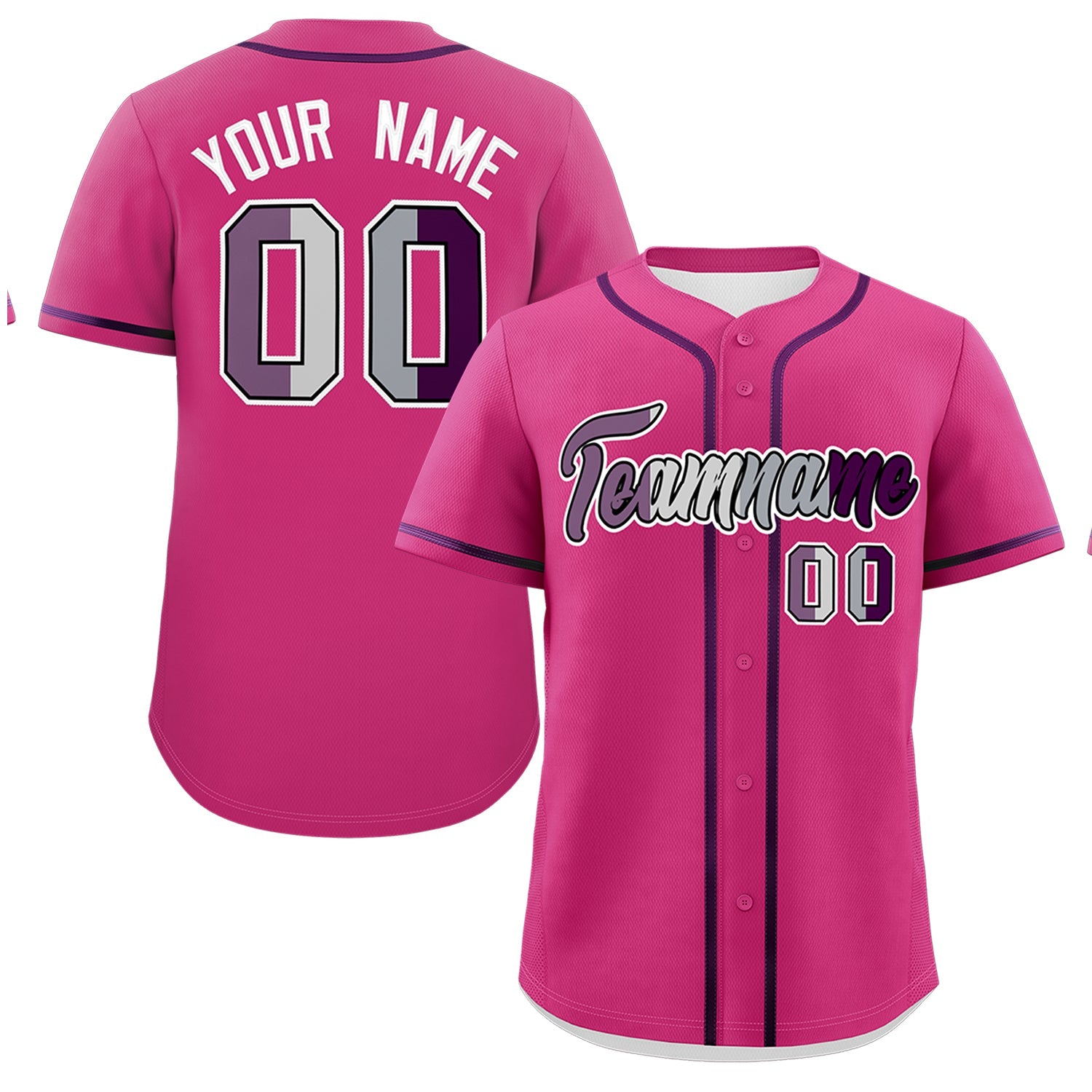 Custom Rose Red Purple Genderless For Pride Month Classic Style Baseball Jersey| KXKSHOP