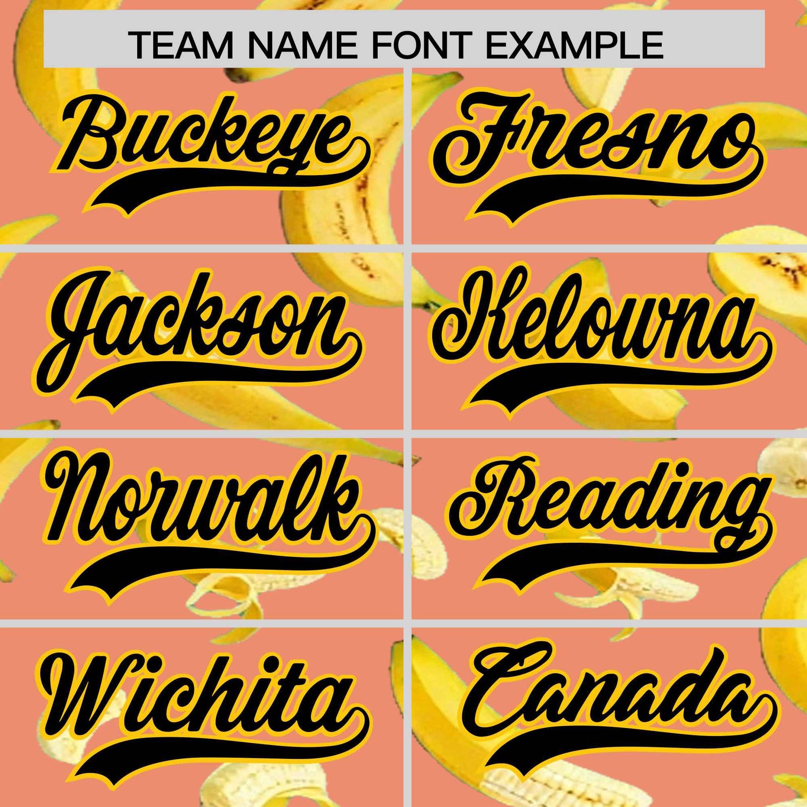 Custom Light Orange Banana Graffiti Pattern Fashion Authentic Baseball Jersey | Graffiti Pattern | Embroidery&Dye-sublimation printing | KXKSHOP