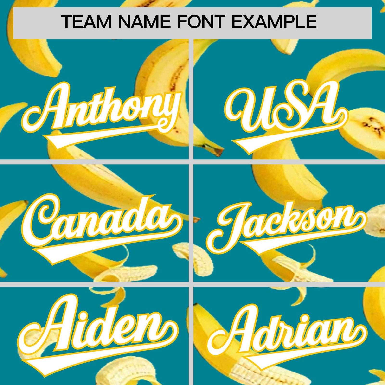 Custom Aqua Banana Graffiti Pattern Fashion Authentic Baseball Jersey | Graffiti Pattern | Embroidery&Dye-sublimation printing | KXKSHOP