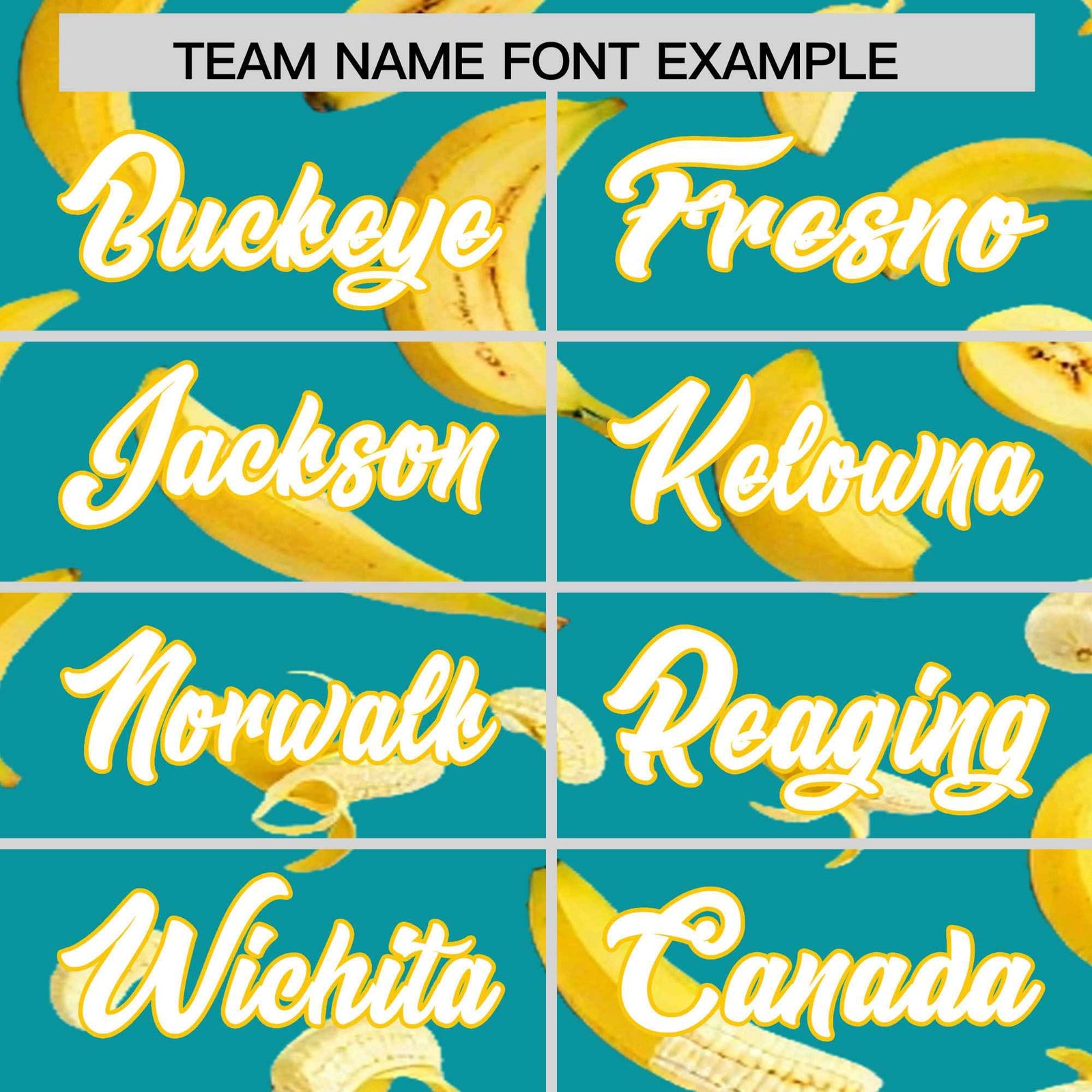 Custom Aqua Banana Graffiti Pattern Fashion Authentic Baseball Jersey | Graffiti Pattern | Embroidery&Dye-sublimation printing | KXKSHOP