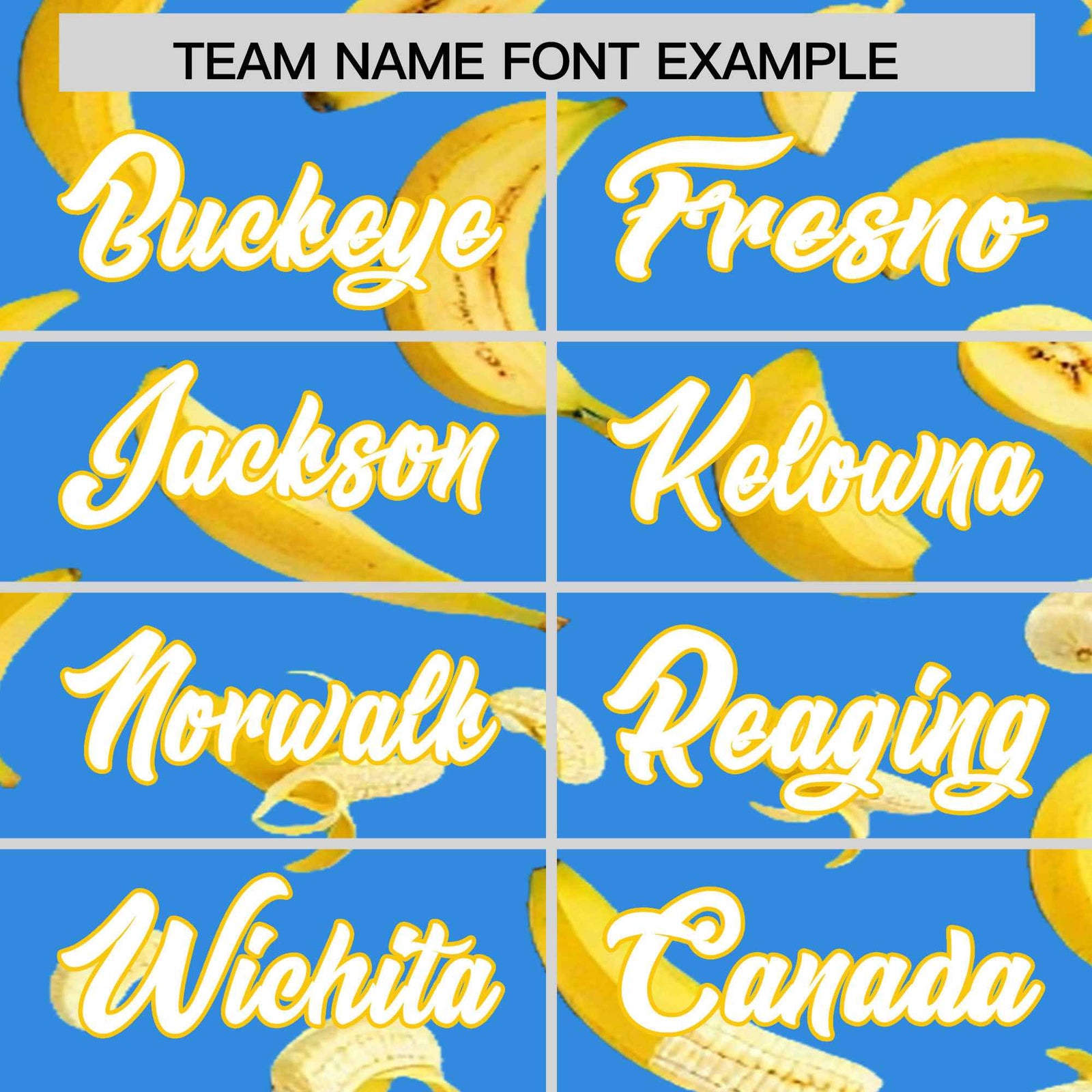 Custom Light Blue Banana Graffiti Pattern Fashion Authentic Baseball Jersey | Graffiti Pattern | Embroidery&Dye-sublimation printing | KXKSHOP