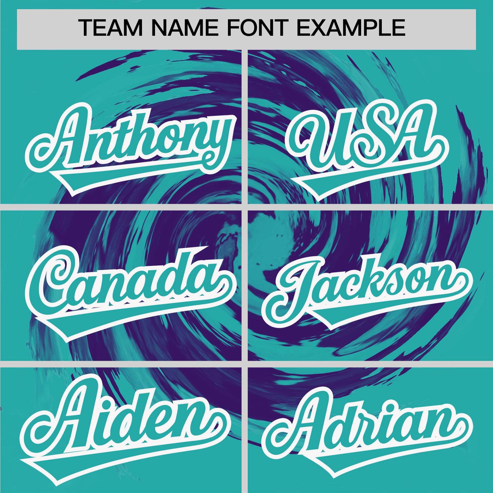 Custom Purple Aqua Swirl Graffiti Pattern Authentic Baseball Jersey