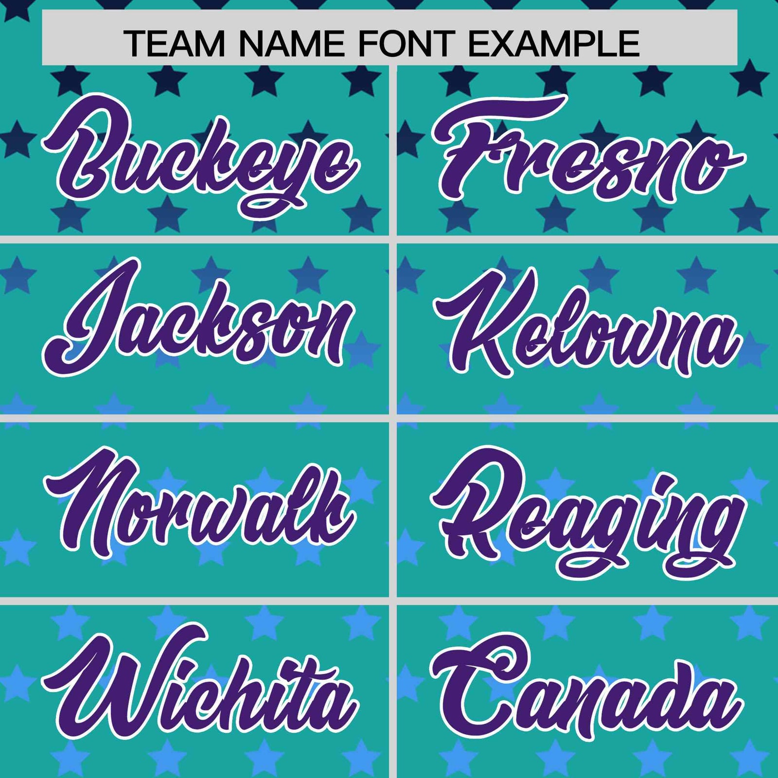 Custom Aqua Purple-White Raglan Sleeve Personalized Star Print Authentic Baseball Jersey