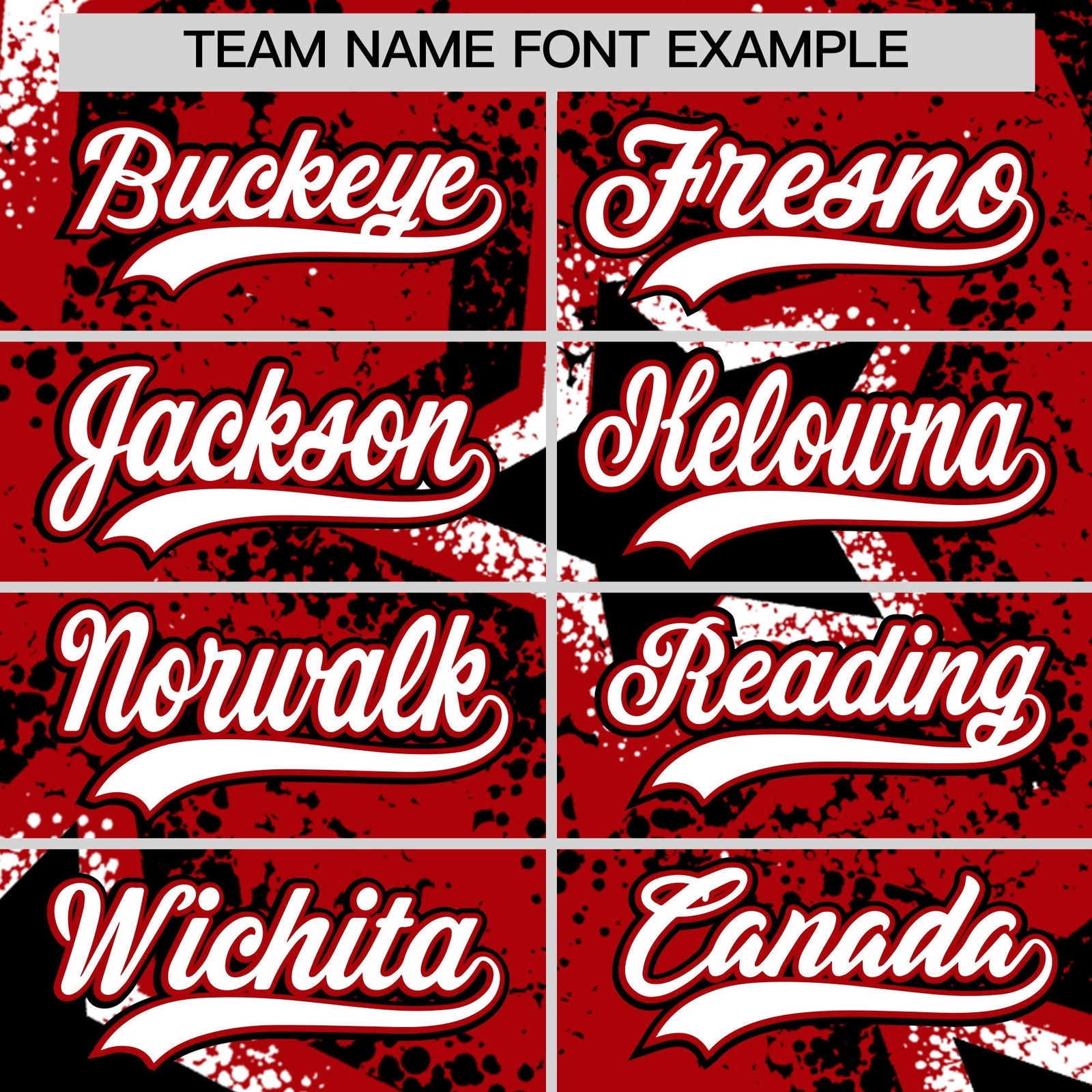 Custom Red Black White Star Graffiti Team Baseball Jerseys With Custom Names, Numbers & Logos Lightweight Baseball Jersey| KXKSHOP