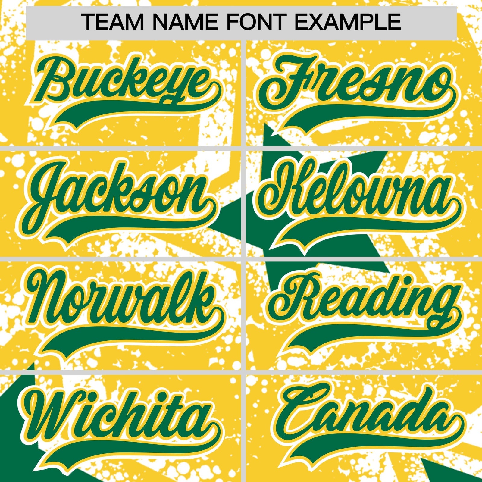 Custom Gold White Kelly Green Star Graffiti Team Baseball Jerseys With Custom Names, Numbers & Logos Lightweight Baseball Jersey| KXKSHOP
