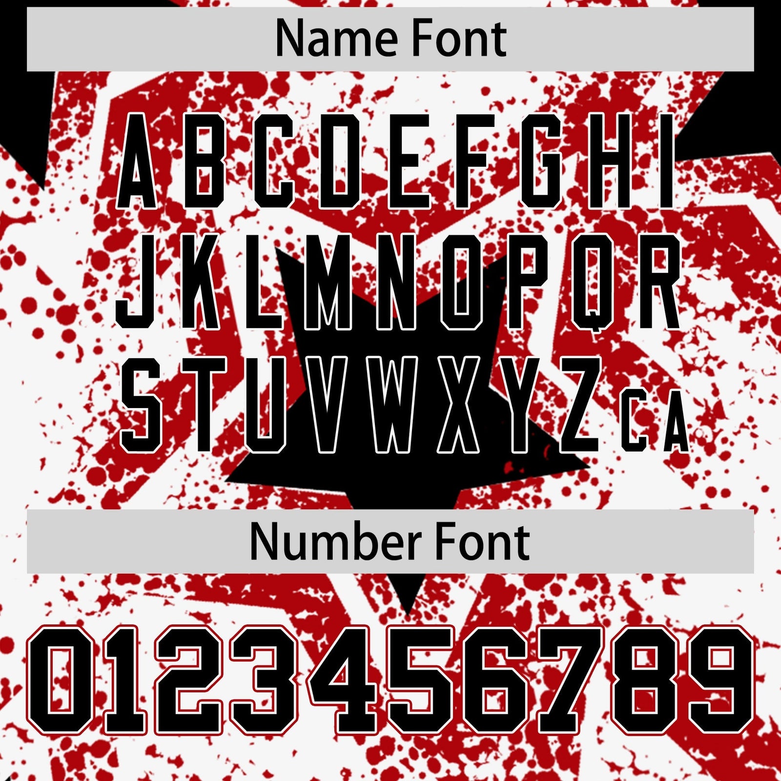 Custom White Black Red Star Graffiti Team Baseball Jerseys With Custom Names, Numbers & Logos Stretch Fabric Baseball Jersey| KXKSHOP
