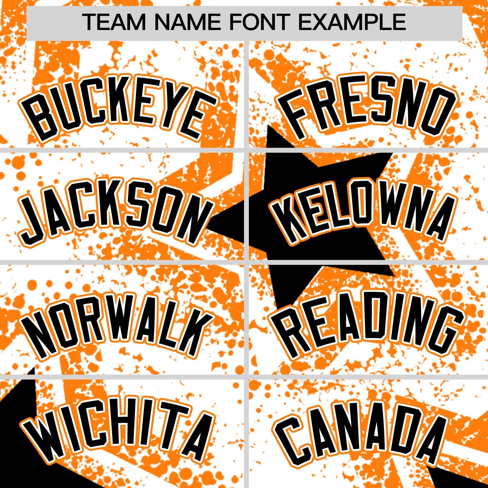 Custom White Orange Black Star Graffiti Team Baseball Jerseys With Custom Names, Numbers & Logos Lightweight Baseball Jersey| KXKSHOP