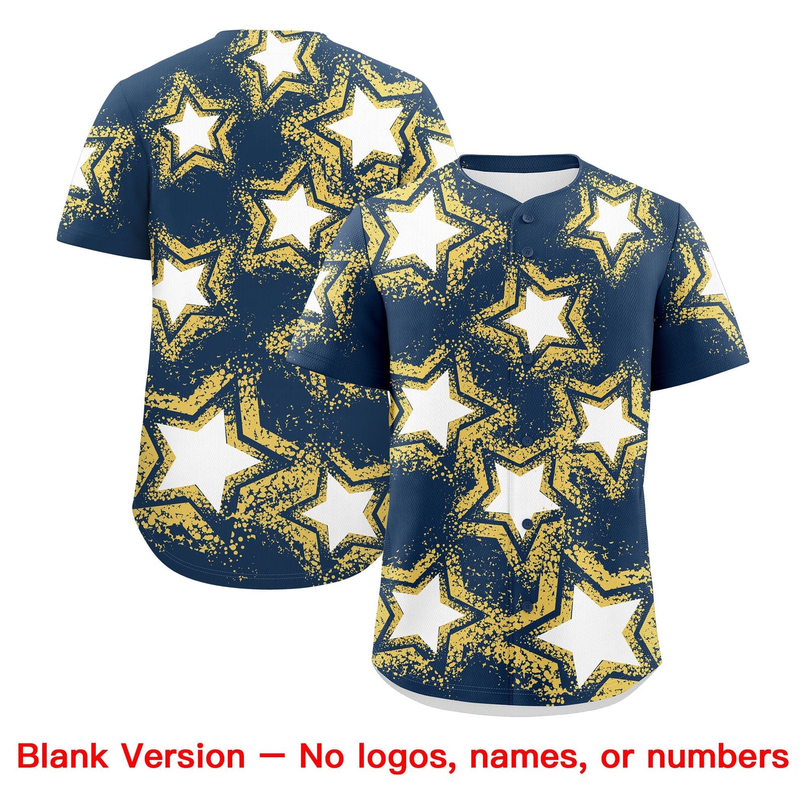 Custom Midnight Blue Khaki White Star Graffiti Team Baseball Jerseys With Custom Names, Numbers & Logos Lightweight Baseball Jersey| KXKSHOP