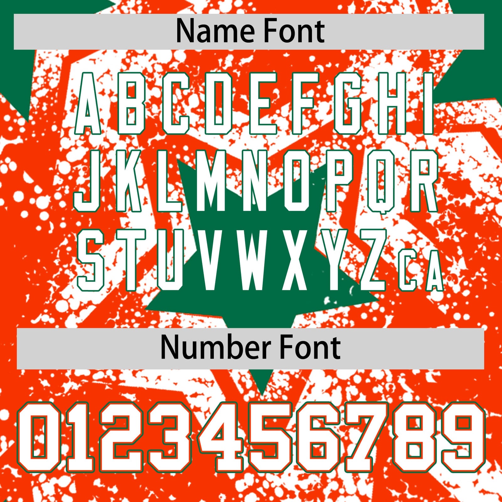 Custom Orange White Kelly Green Star Graffiti Team Baseball Jerseys With Custom Names, Numbers & Logos Lightweight Baseball Jersey| KXKSHOP