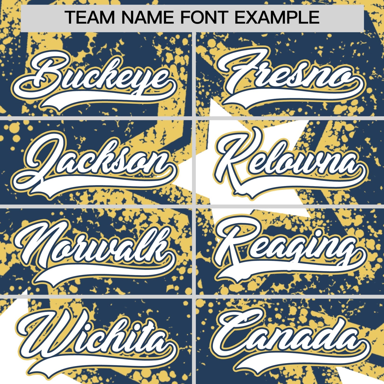 Custom Midnight Blue Khaki White Star Graffiti Team Baseball Jerseys With Custom Names, Numbers & Logos Lightweight Baseball Jersey| KXKSHOP