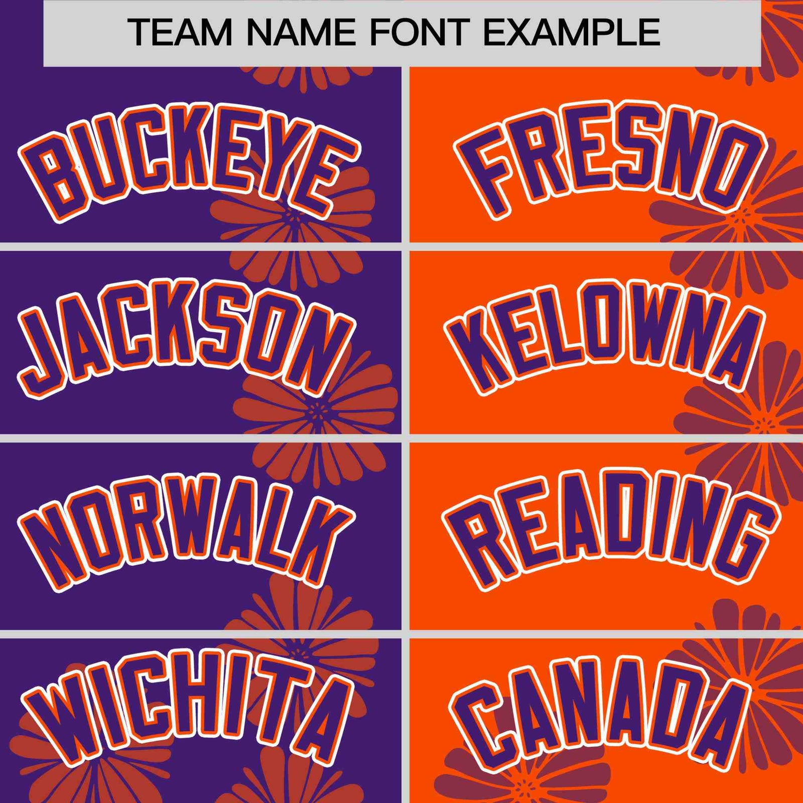 Custom Purple Orange Split Fashion Flower Graffiti Pattern Authentic Baseball Jersey