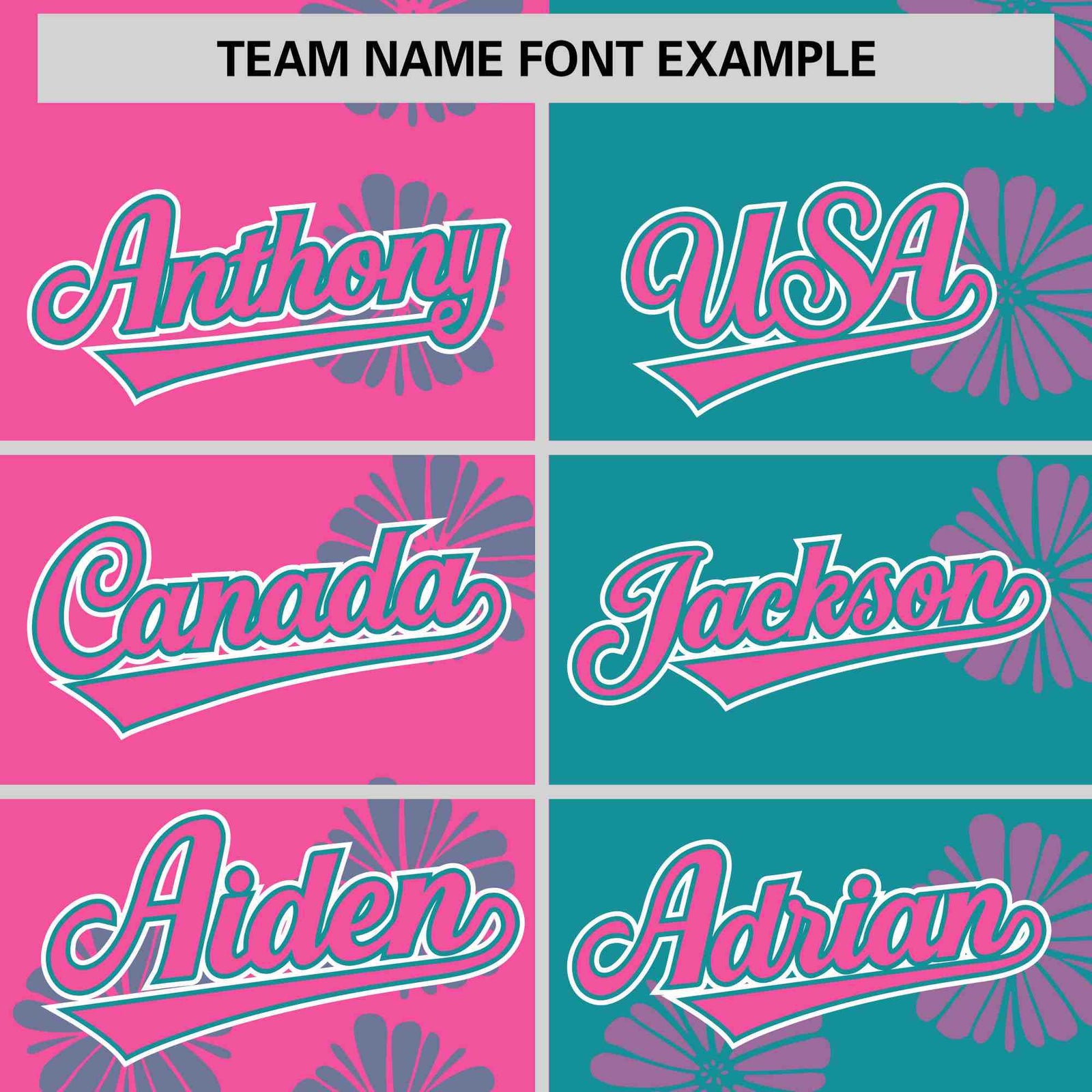 Custom Pink Aqua Split Fashion Flower Graffiti Pattern Authentic Baseball Jersey