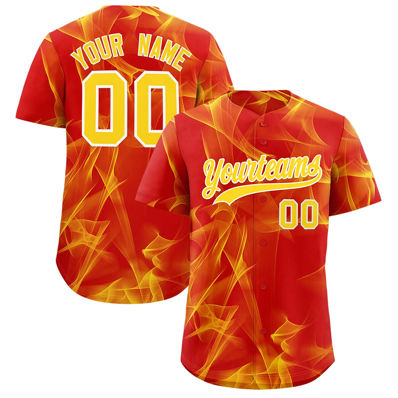 Custom Red Fumes Graffiti Pattern Authentic Baseball Jersey