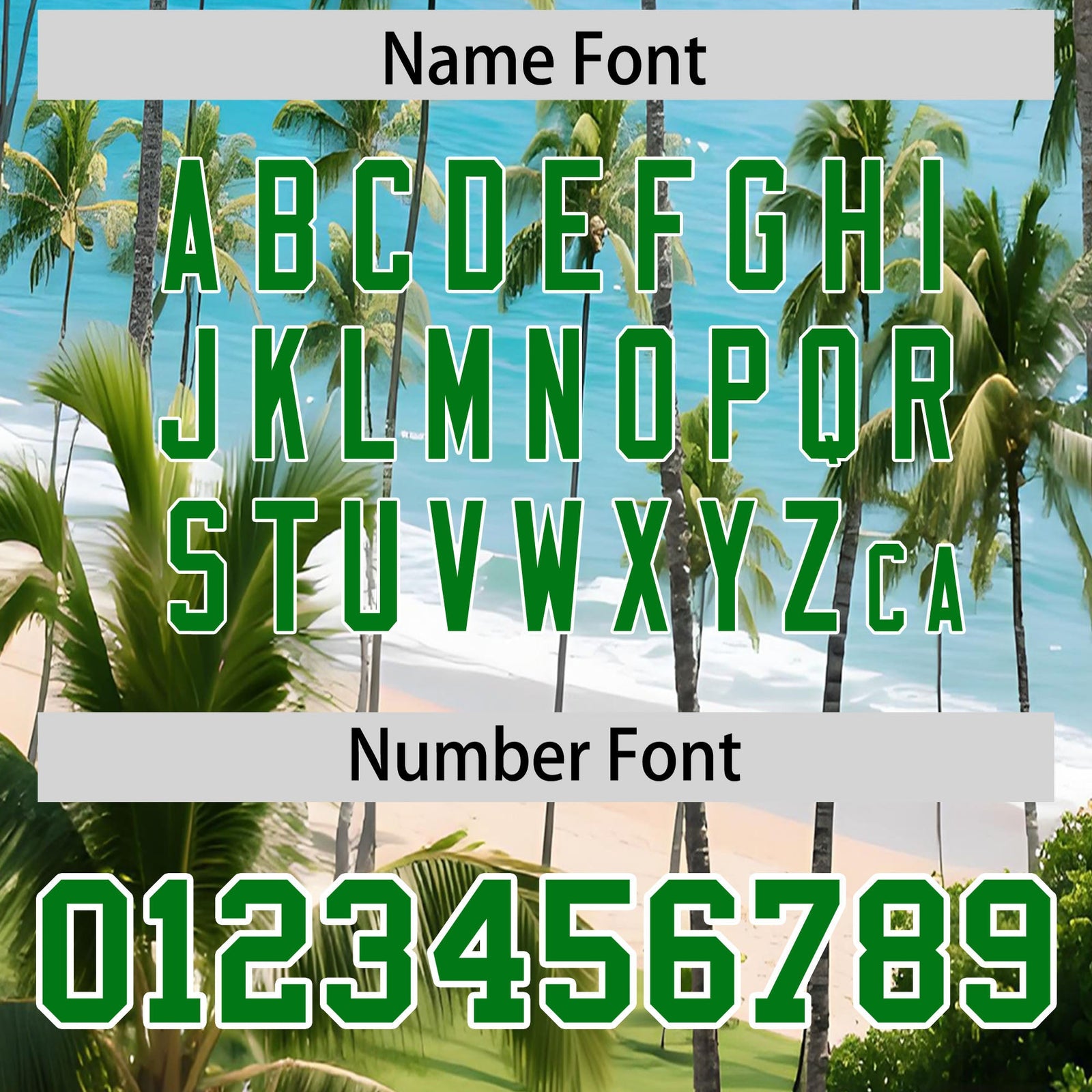 Custom Kelly Green White Seaside Palm Tree Pattern Graffiti Hawaiian Style Baseball Jersey| KXKSHOP