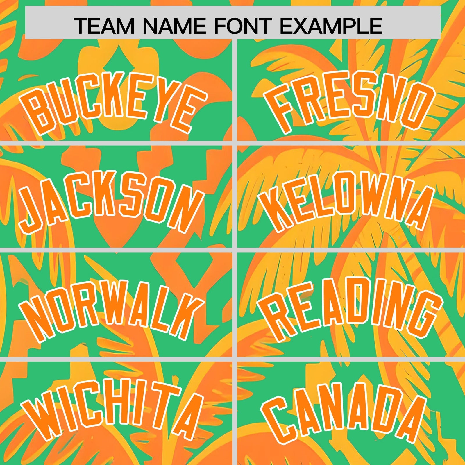 Custom White Orange Palm Tree Pattern Graffiti Hawaiian Style Baseball Jersey| KXKSHOP