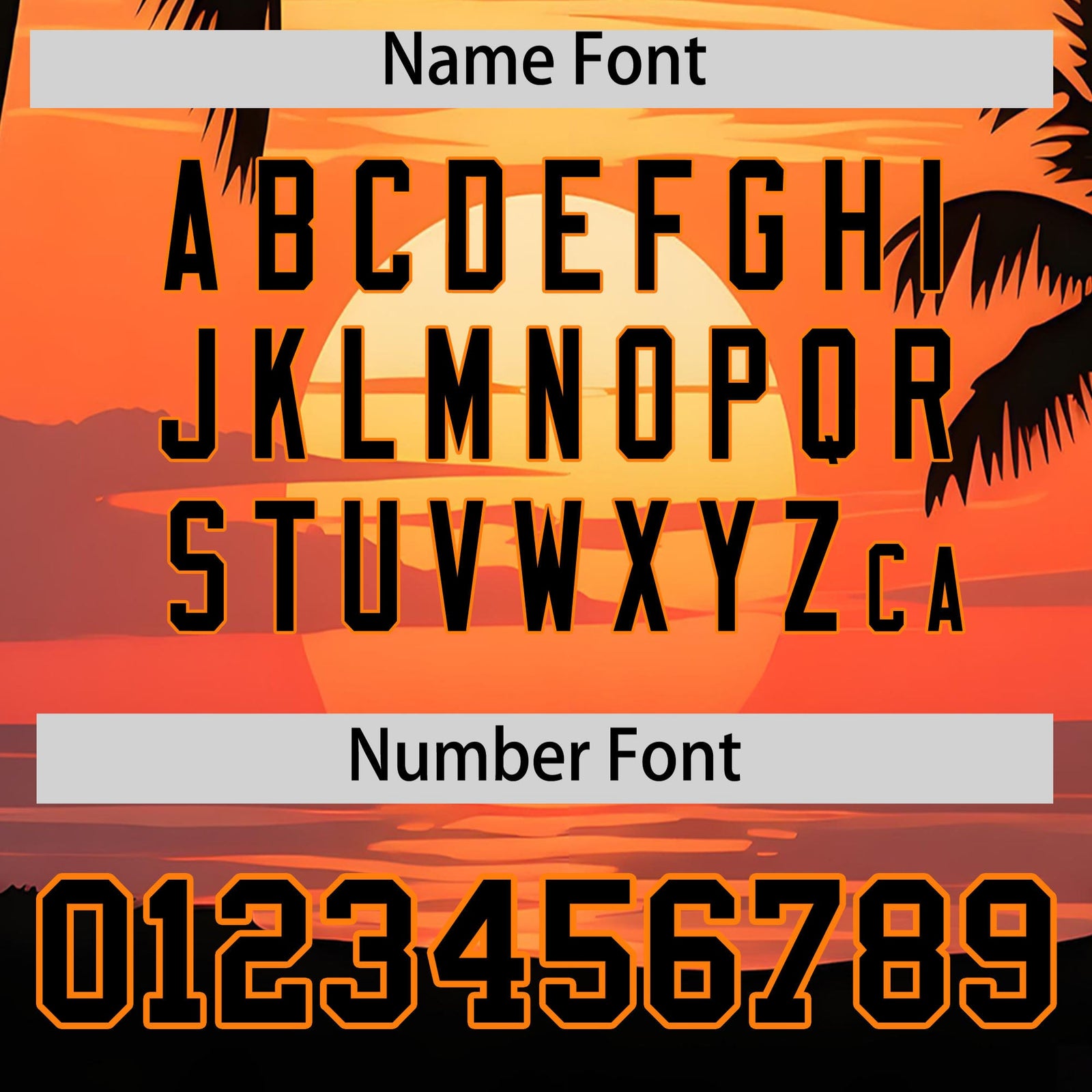 Custom Black Orange Palm Tree Pattern Graffiti Hawaiian Style Baseball Jersey| KXKSHOP