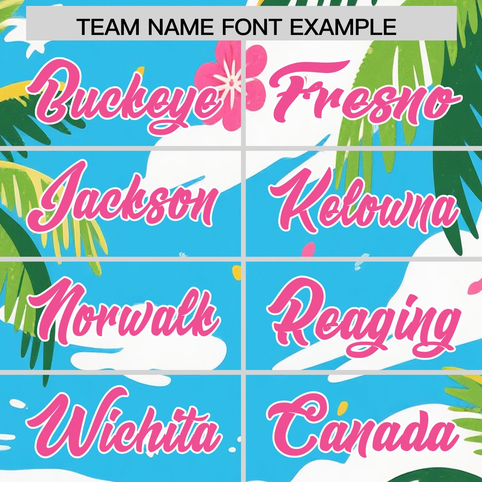 Custom White Pink Palm Tree Pattern Graffiti Hawaiian Style Baseball Jersey| KXKSHOP