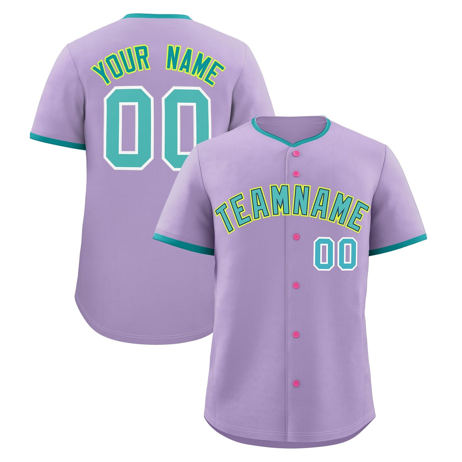 Custom Light Purple Fluorescent Green Midnight Blue Classic Style Stitched Sports Uniform For Men Women Youth Personalized Lightweight Baseball Jersey| KXKSHOP