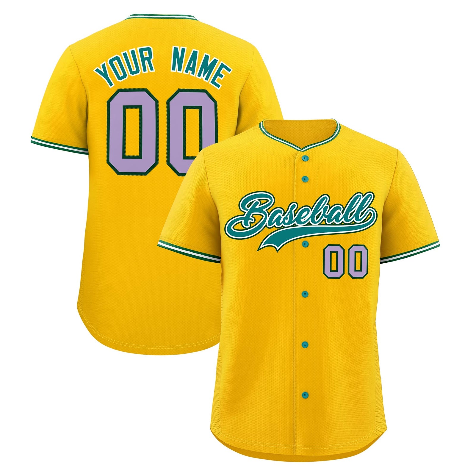 Custom Yellow White Green Classic Style Stitched Sports Uniform For Men Women Youth Personalized Quick Dry Baseball Jersey| KXKSHOP