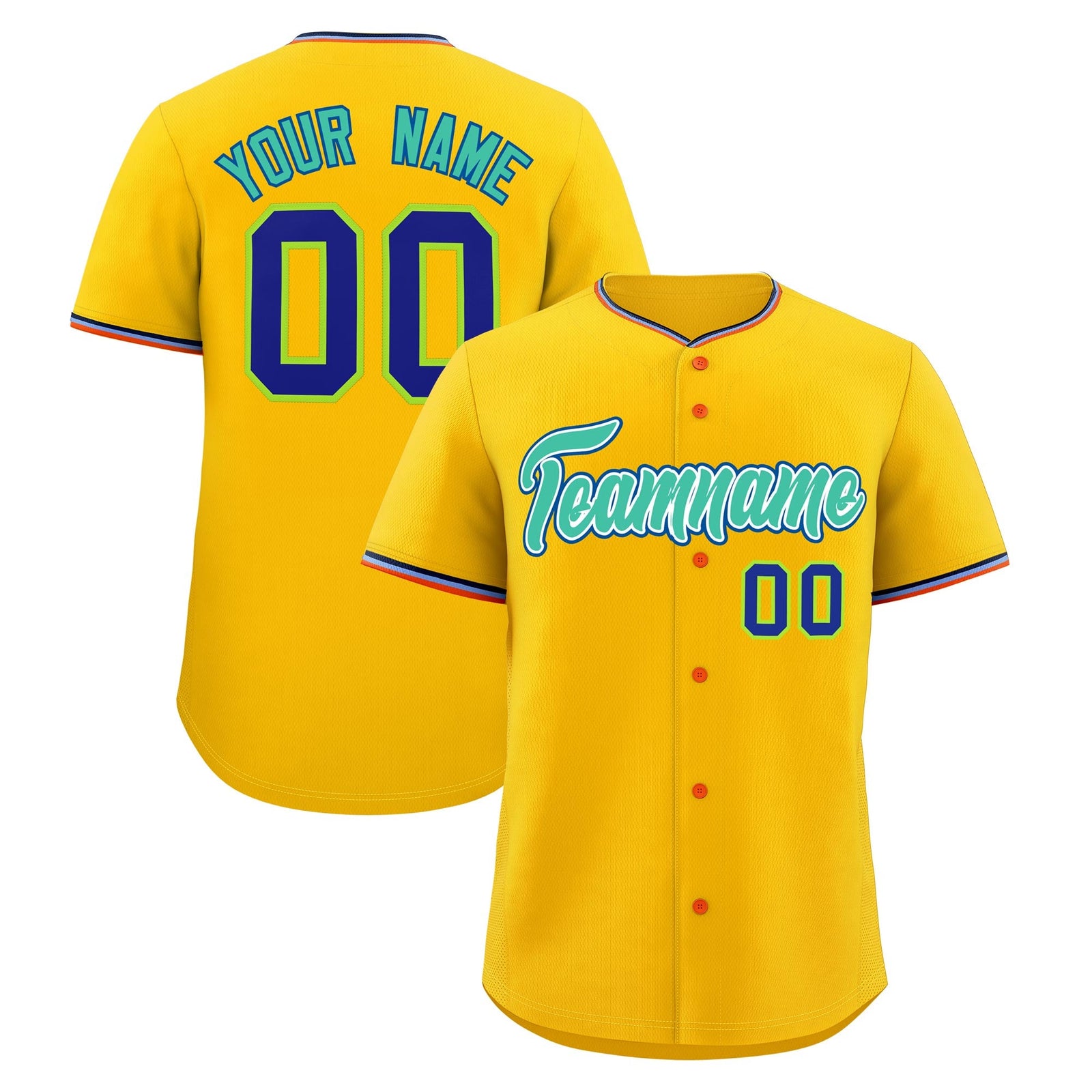 Custom Yellow Powder Blue Black Classic Style Stitched Sports Uniform For Men Women Youth Personalized Lightweight Baseball Jersey| KXKSHOP