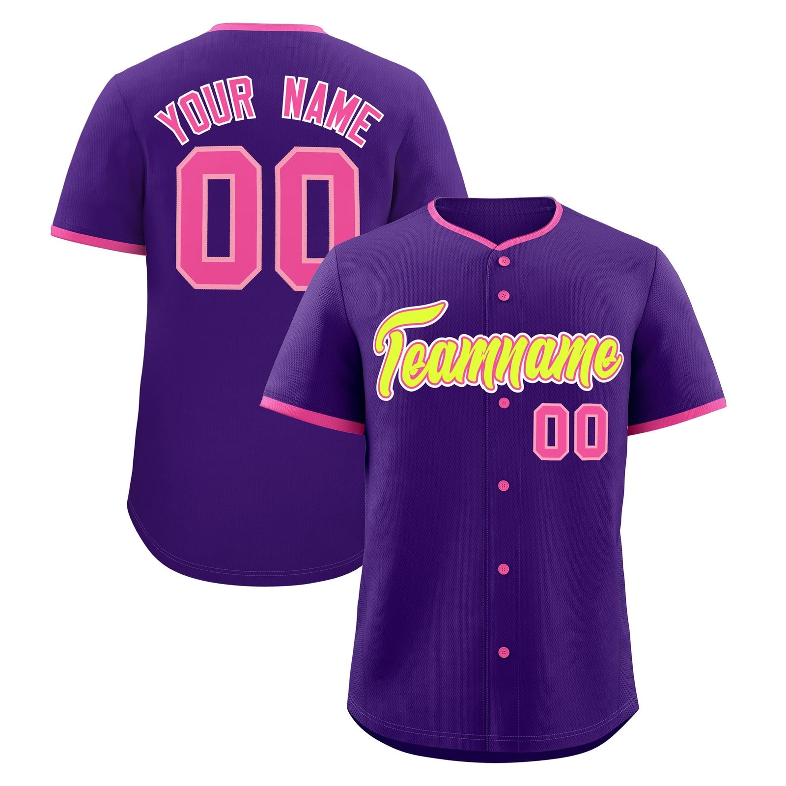 Custom Purple Rose Red Fluorescent Green Classic Style Stitched Sports Uniform For Men Women Youth Personalized Lightweight Baseball Jersey| KXKSHOP