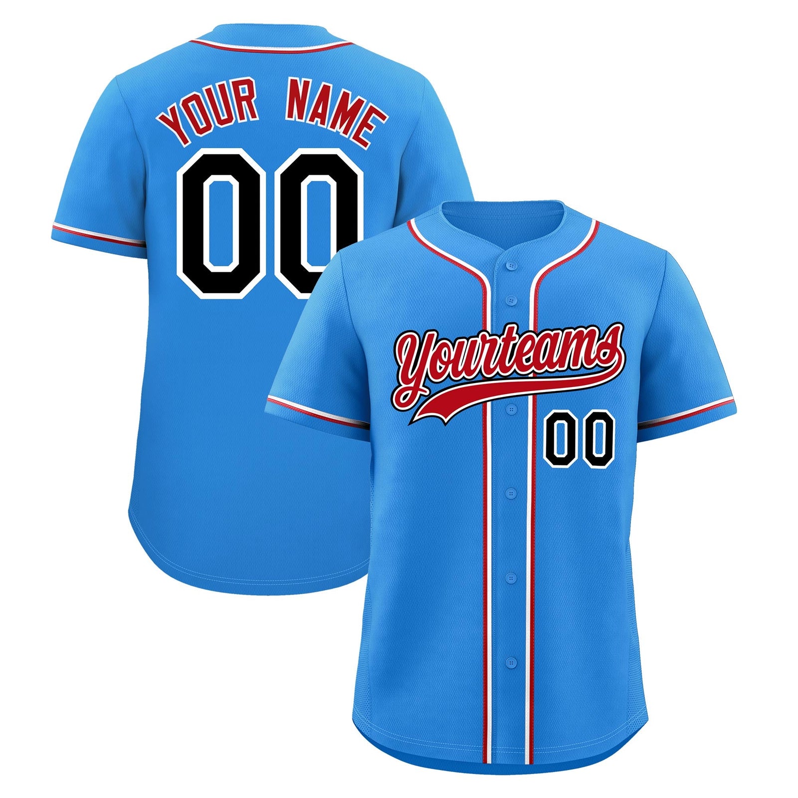 Custom Light Blue Classic Style Stitched Sports Uniform Personalized For Teams Quick Dry Baseball Jersey| KXKSHOP