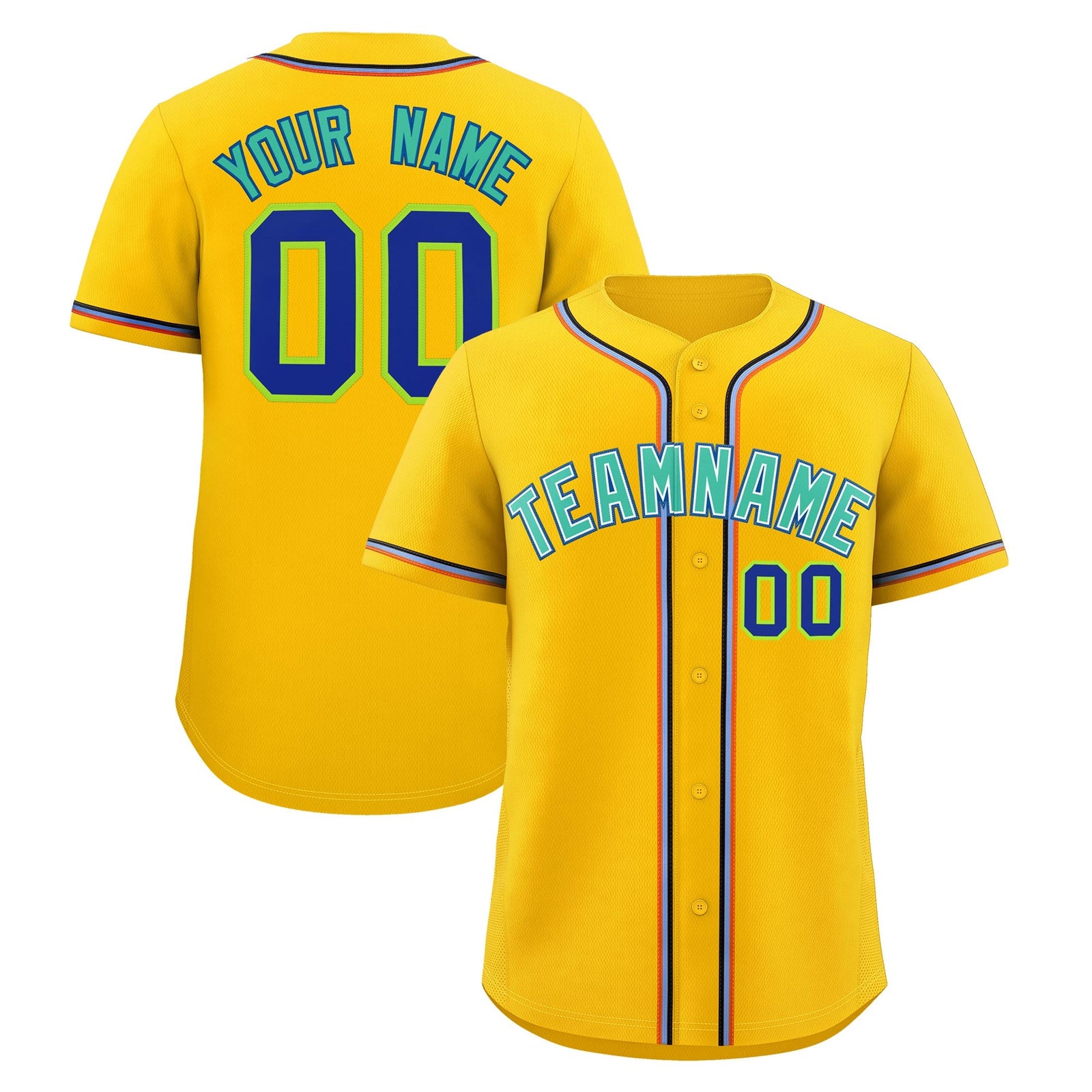 Custom Yellow Classic Style Stitched Sports Uniform Personalized For Teams Quick Dry Baseball Jersey| KXKSHOP