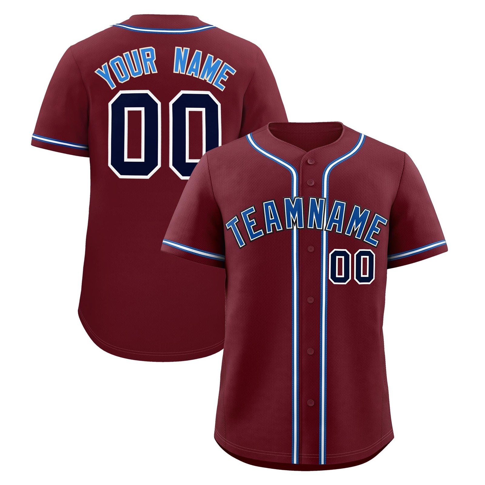 Custom Maroon Classic Style Stitched Sports Uniform Personalized For Teams Lightweight Baseball Jersey| KXKSHOP