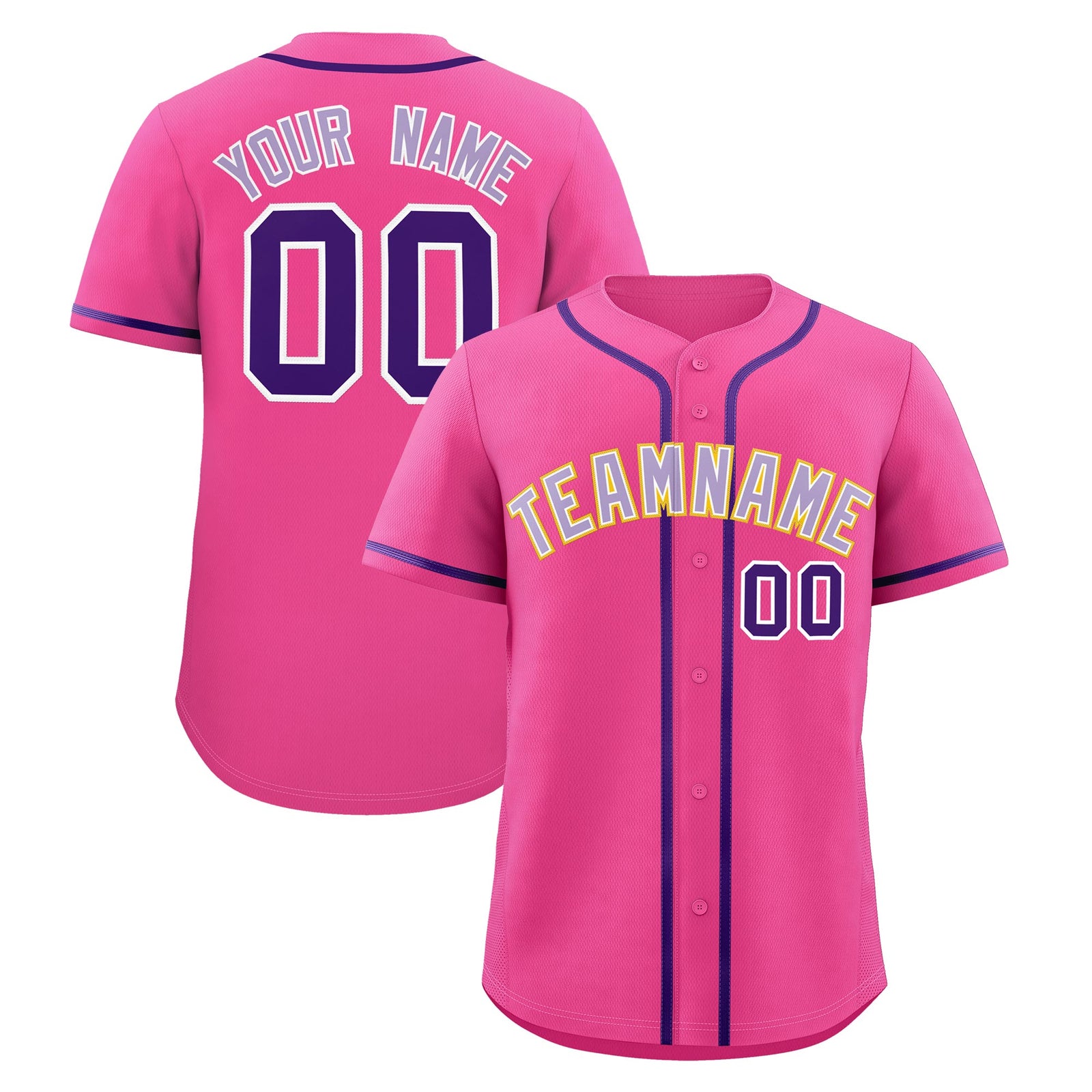 Custom Pink Classic Style Stitched Sports Uniform Personalized For Teams Quick Dry Baseball Jersey| KXKSHOP