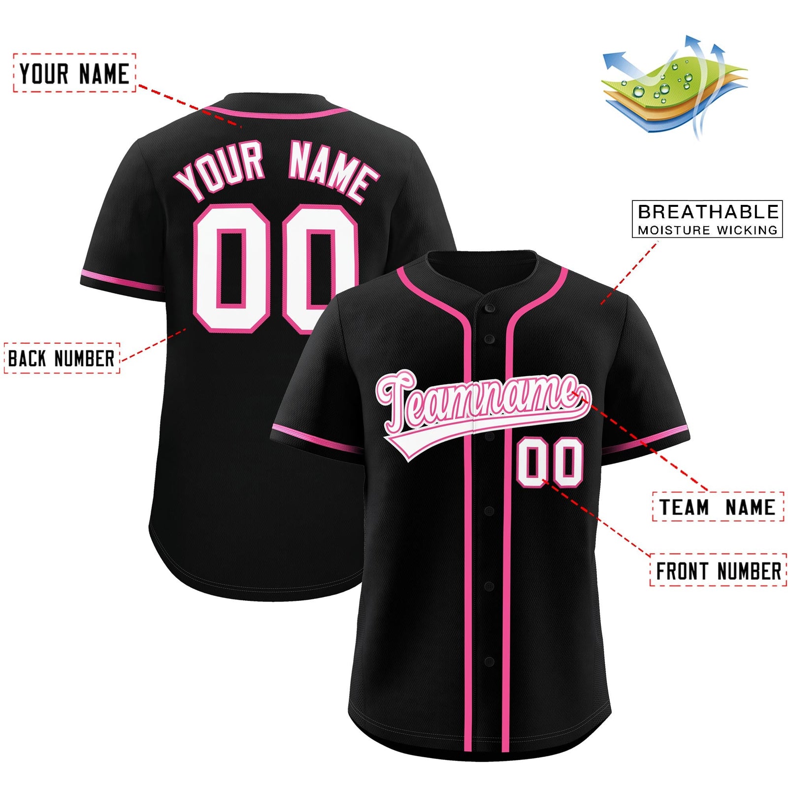 Custom Black Classic Style Stitched Sports Uniform Personalized For Teams Quick Dry Baseball Jersey| KXKSHOP