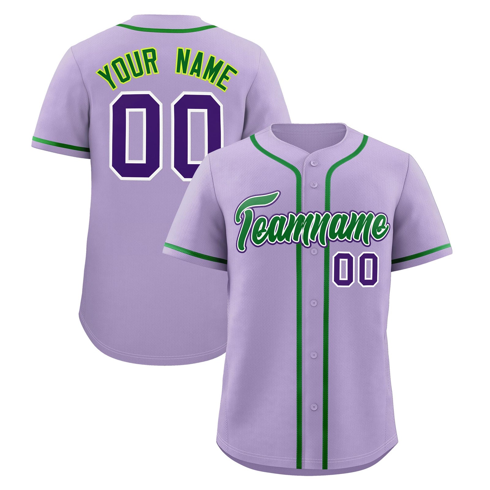Custom Light Purple Classic Style Stitched Sports Uniform Personalized For Teams Quick Dry Baseball Jersey| KXKSHOP