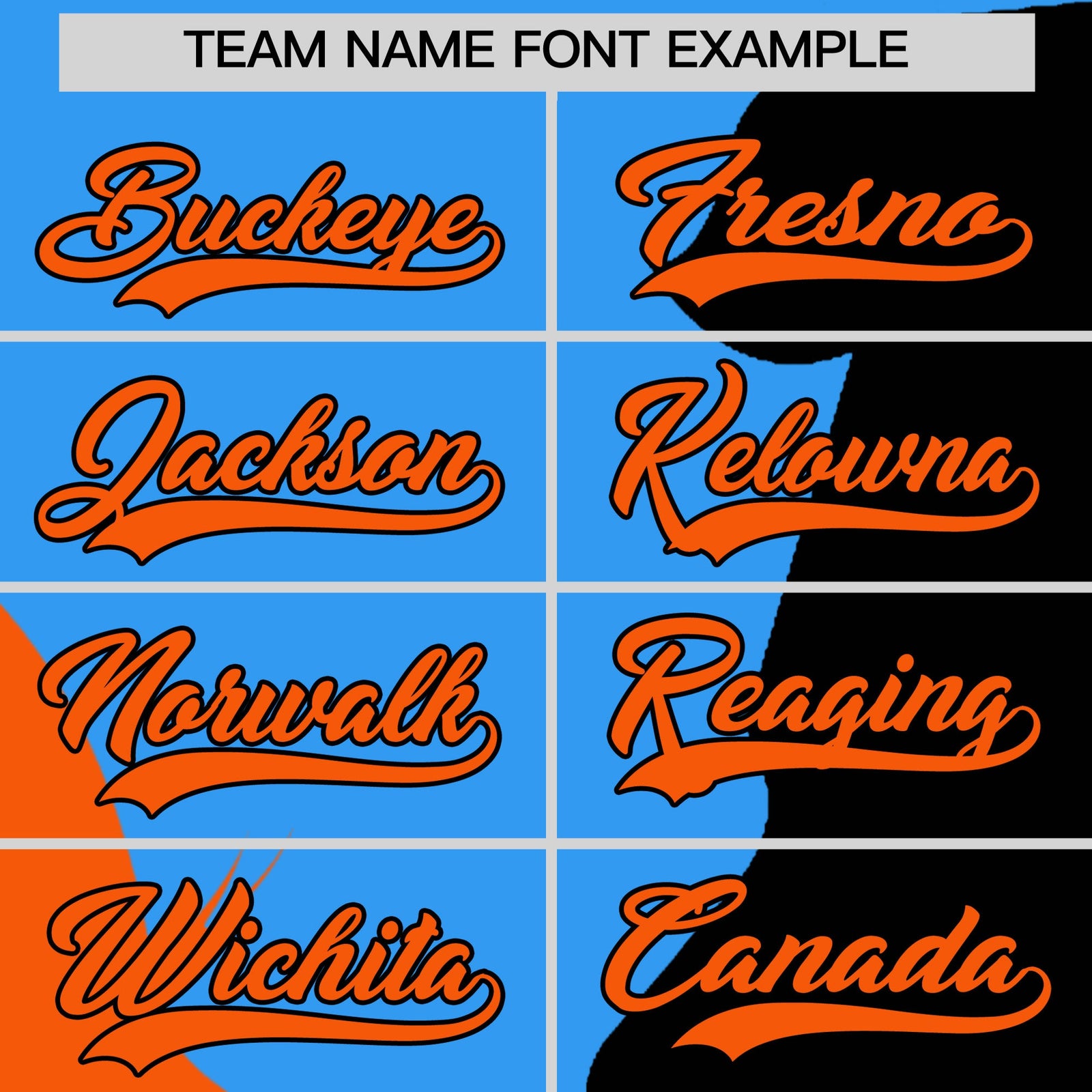 Custom Powder Blue Orange Black Silhouettes of Loving Couple Valentine's Day Baseball Jersey| KXKSHOP