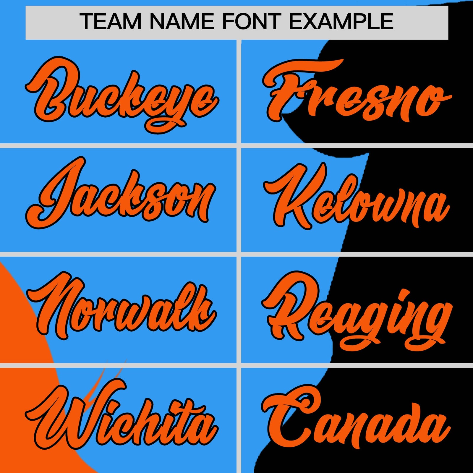 Custom Powder Blue Orange Black Silhouettes of Loving Couple Valentine's Day Baseball Jersey| KXKSHOP