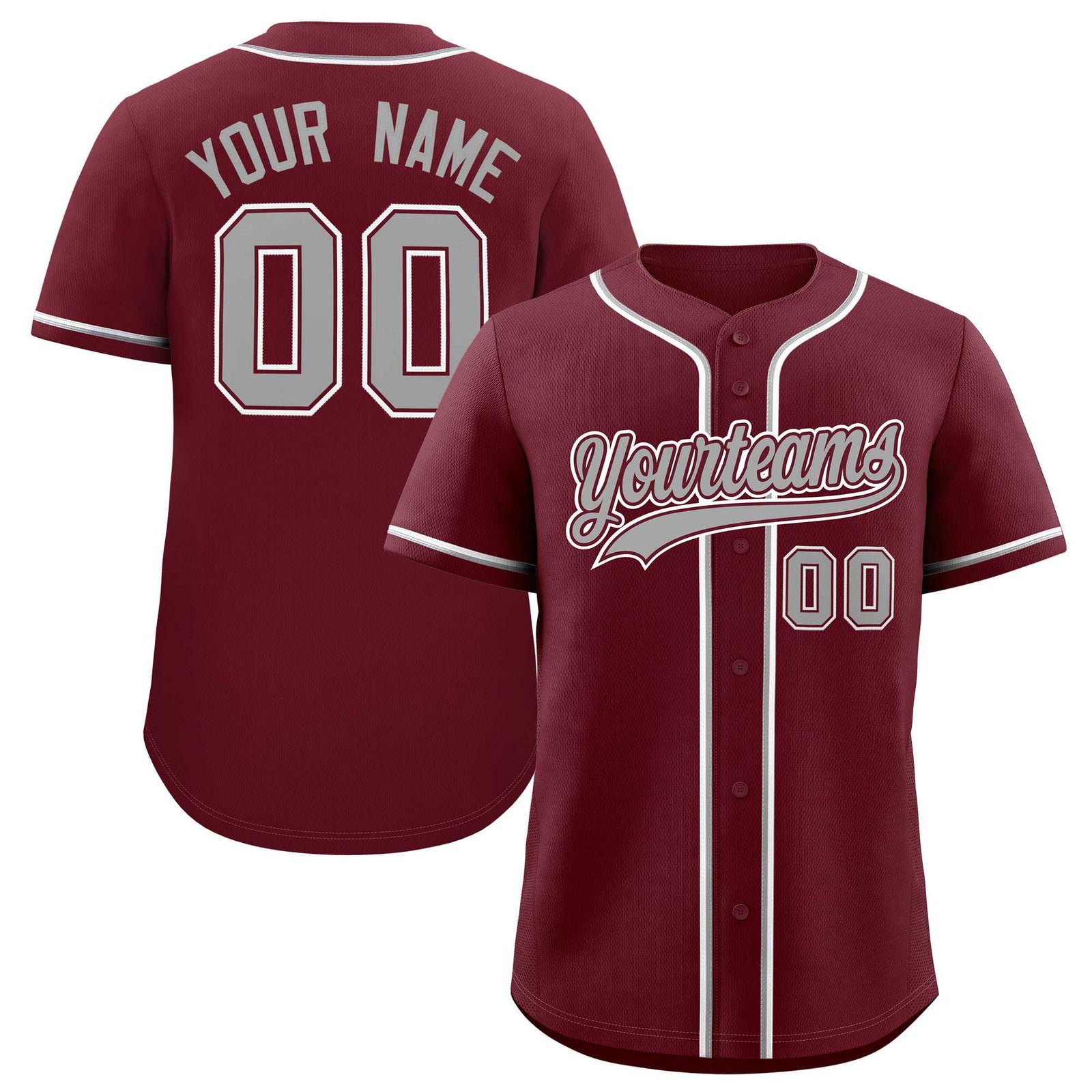 Custom Maroon Classic Style Authentic Baseball Jersey