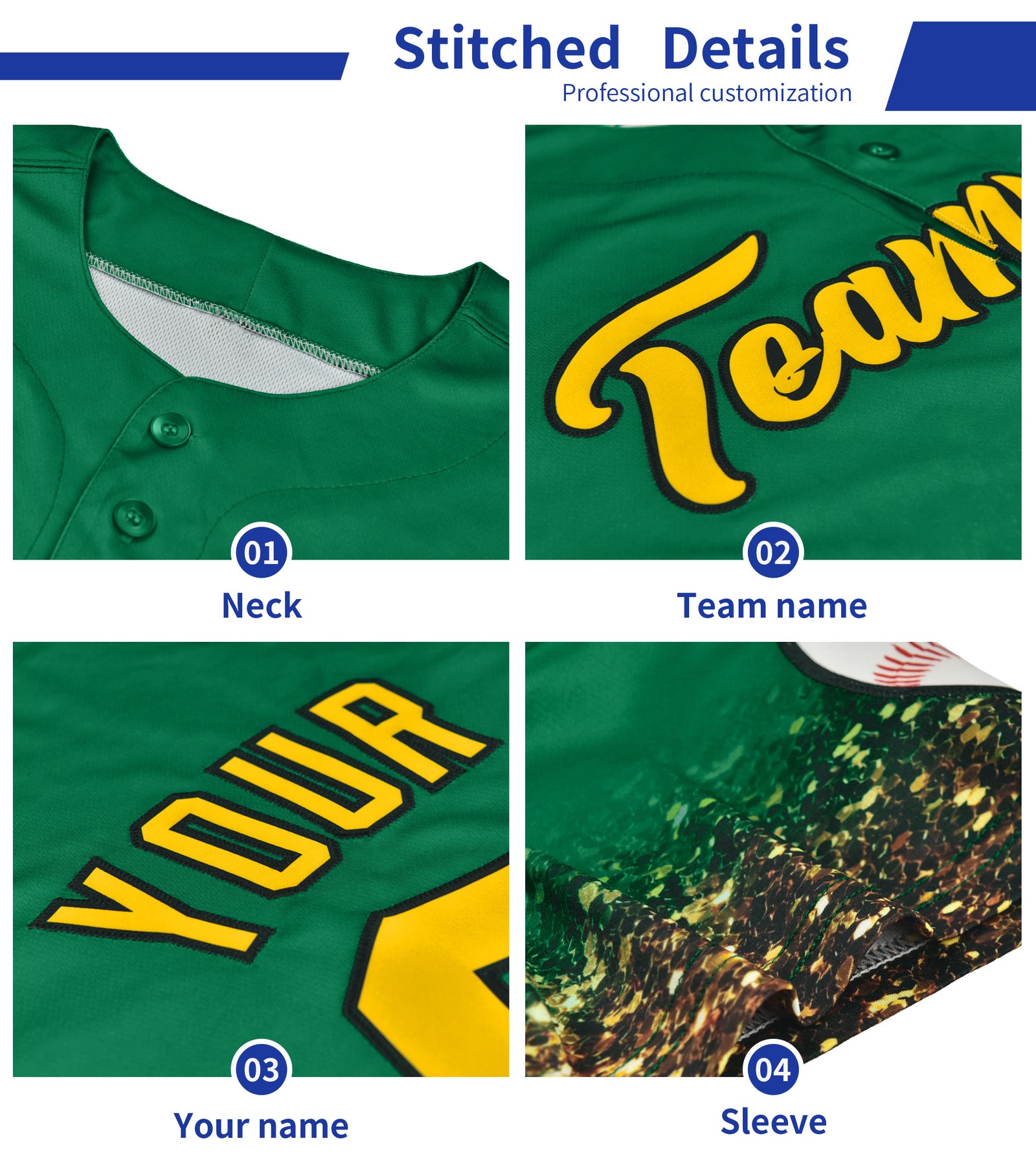 Custom Royal Old Gold Sparkle-Effect Pattern Gradient Fashion Authentic Baseball Jersey