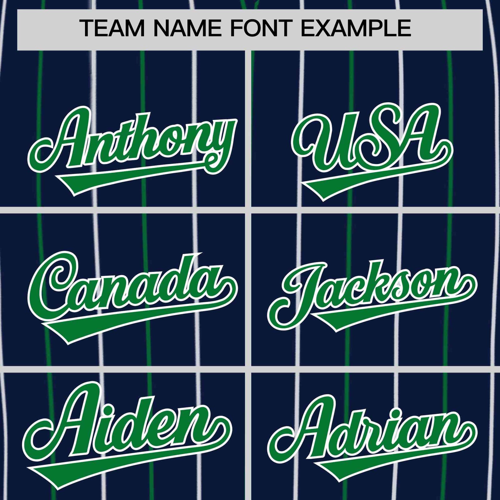 Custom Navy Kelly Green and White Bi-Color Stripes Fashion Authentic Baseball Jersey