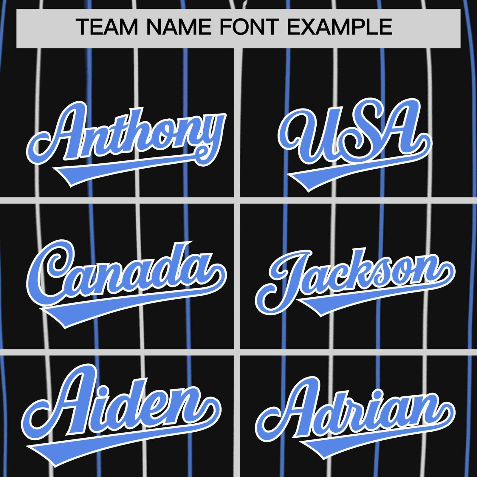 Custom Black Powder Blue and White Bi-Color Stripes Fashion Authentic Baseball Jersey