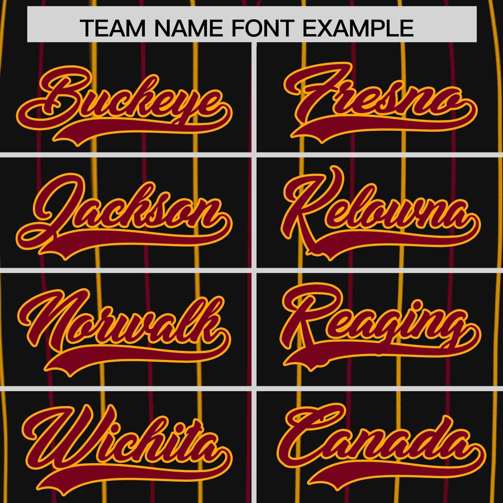 Custom Black Crimson and Yellow Bi-Color Stripes Fashion Authentic Baseball Jersey