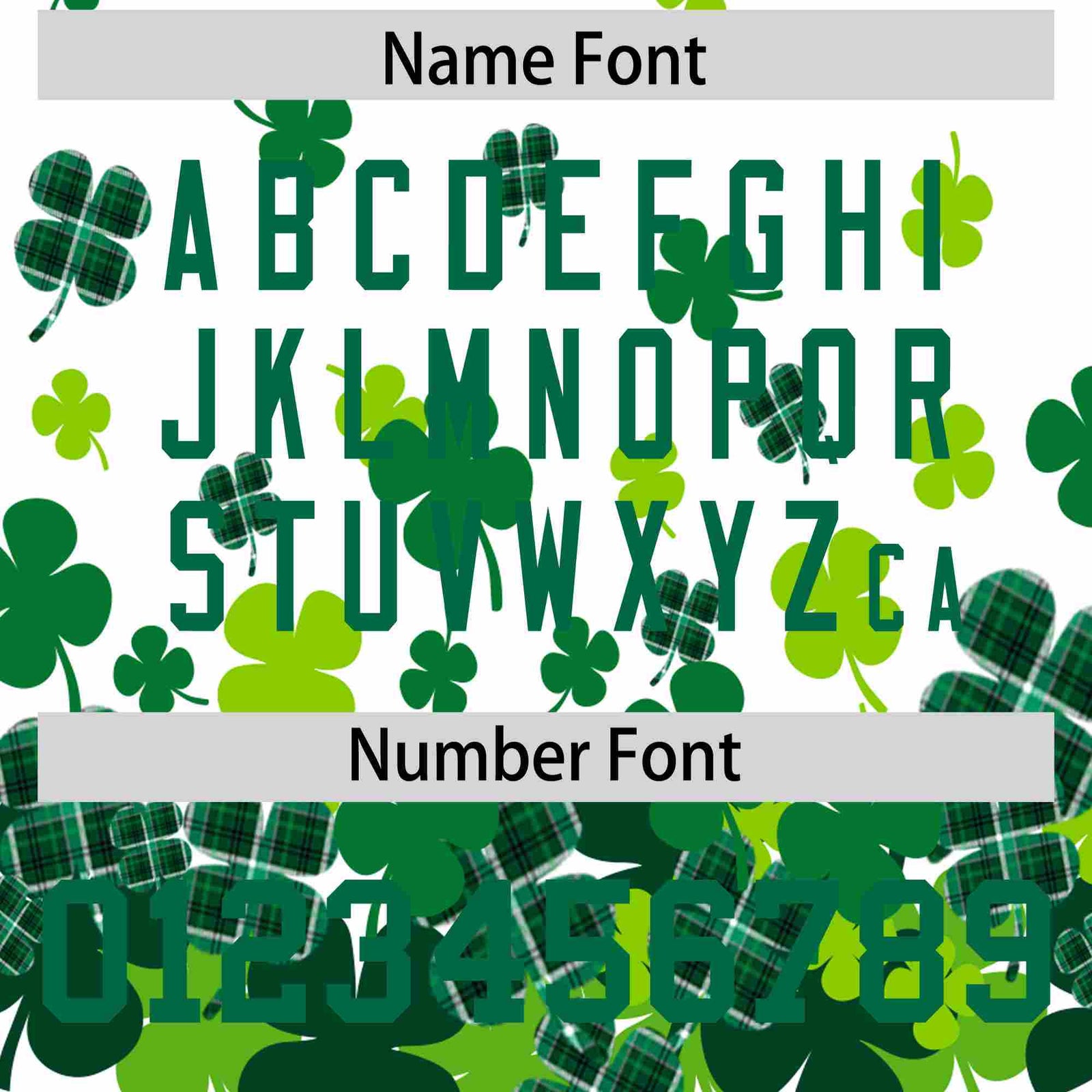 Custom White Green St.Patrick's Day Personalized Four Leaf Clover Pattern Baseball Jersey