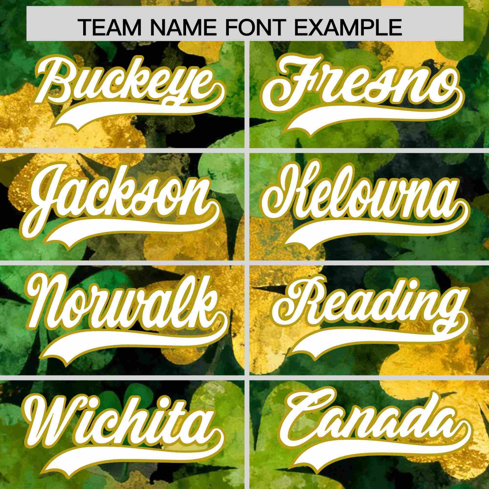 Custom Black White St.Patrick's Day Personalized Four Leaf Clover Pattern Baseball Jersey