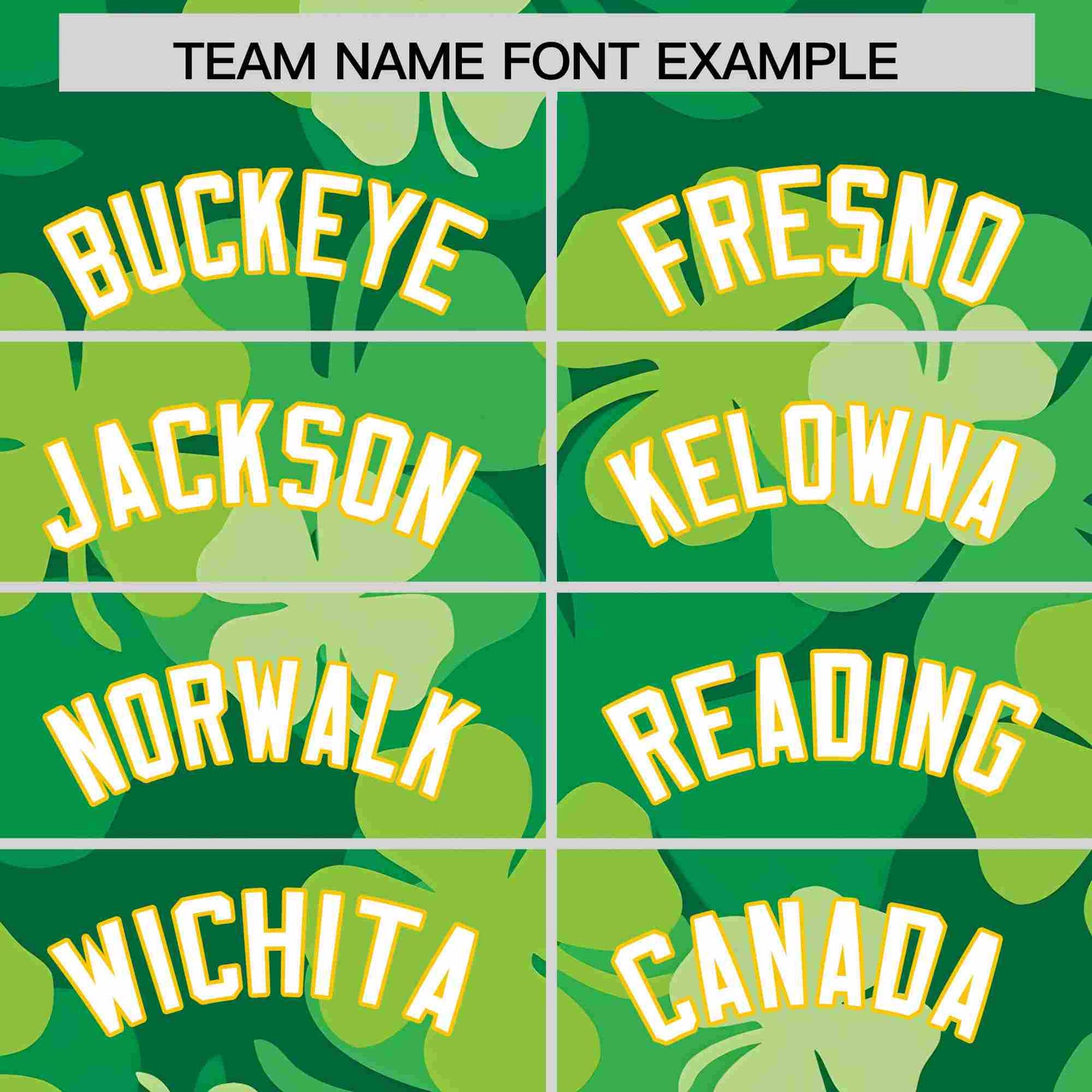Custom Kelly Green White St.Patrick's Day Personalized Four Leaf Clover Pattern Baseball Jersey
