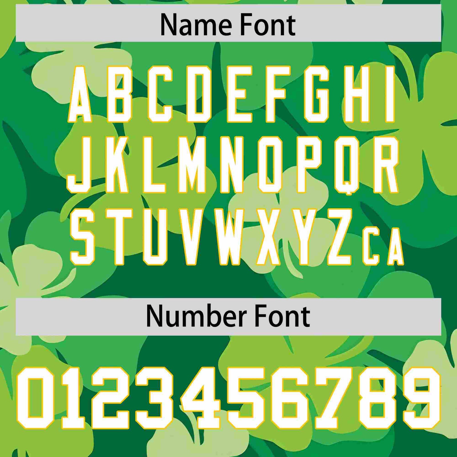 Custom Kelly Green White St.Patrick's Day Personalized Four Leaf Clover Pattern Baseball Jersey