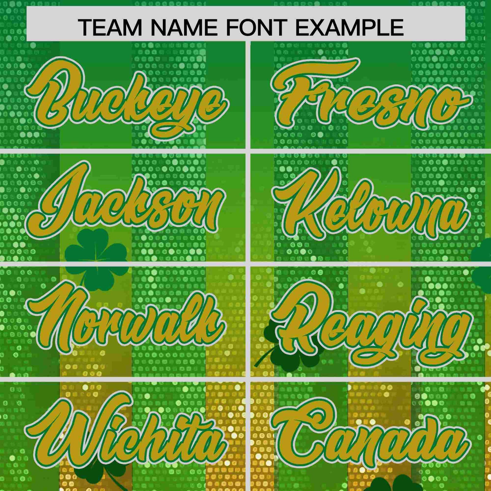 Custom Kelly Green Green St.Patrick's Day Personalized Four Leaf Clover Pattern Baseball Jersey