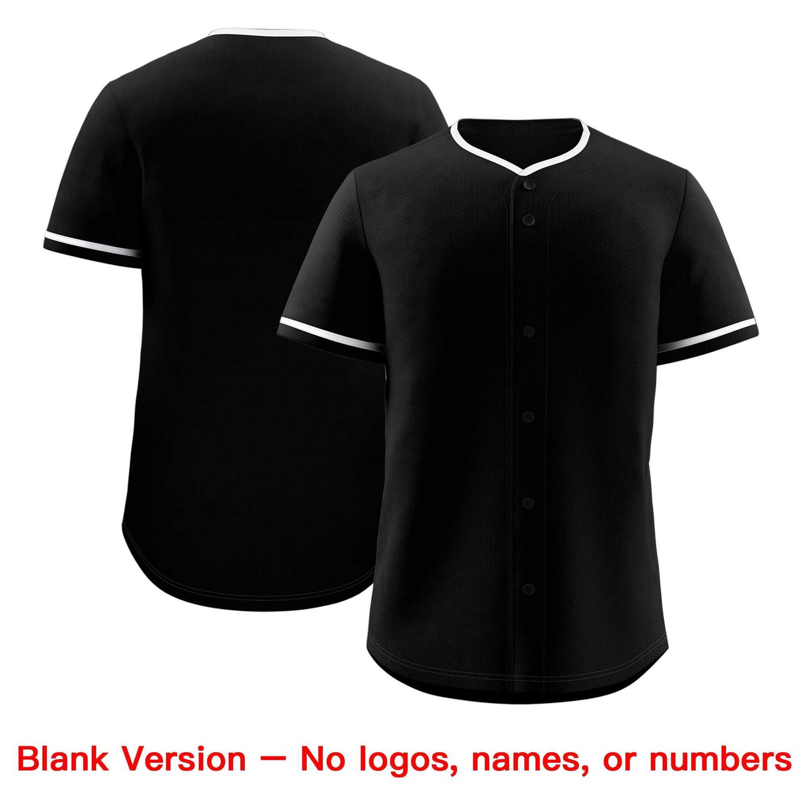 Custom Black White Classic Style Authentic Baseball Jersey