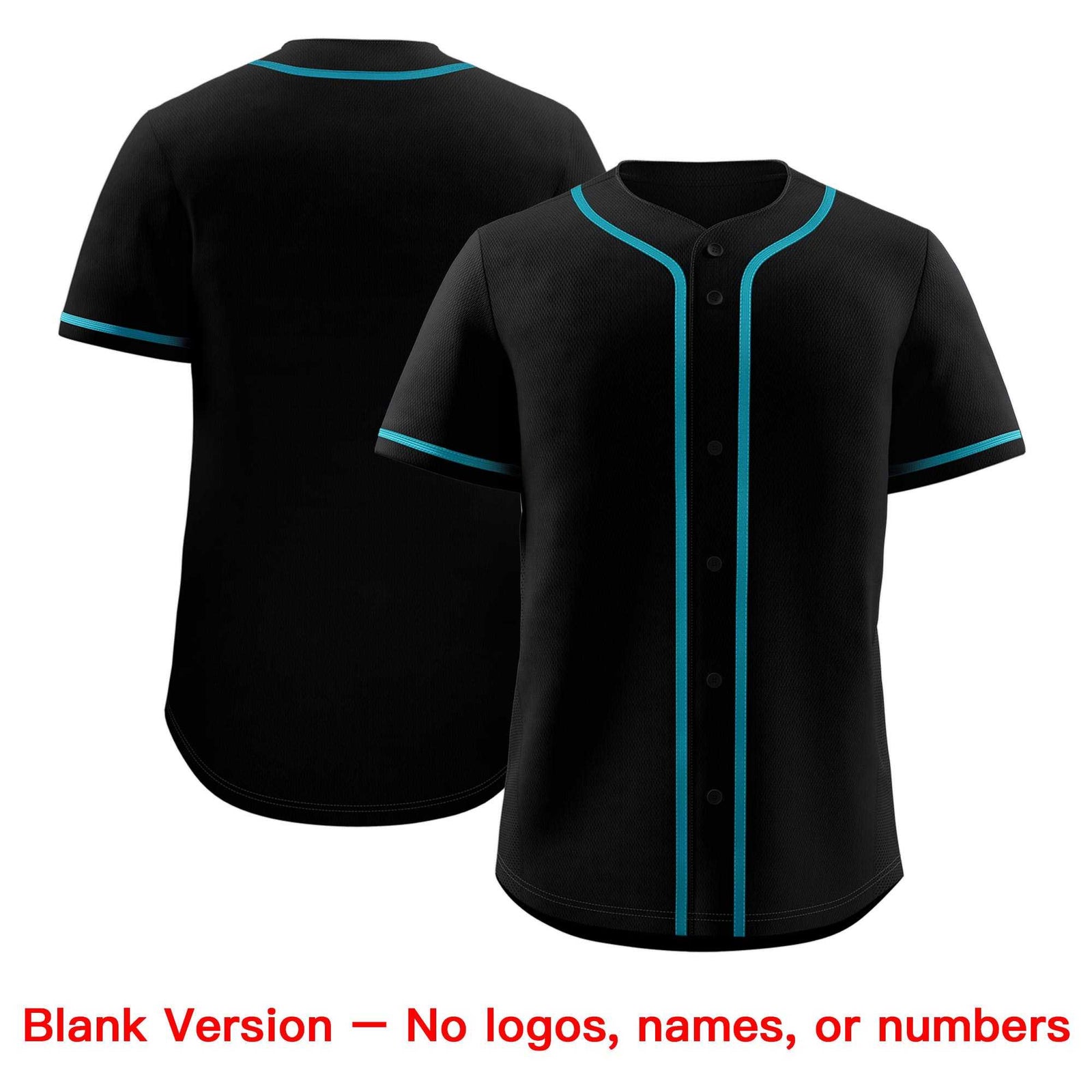 Custom Black Teal Classic Style Authentic Baseball Jersey
