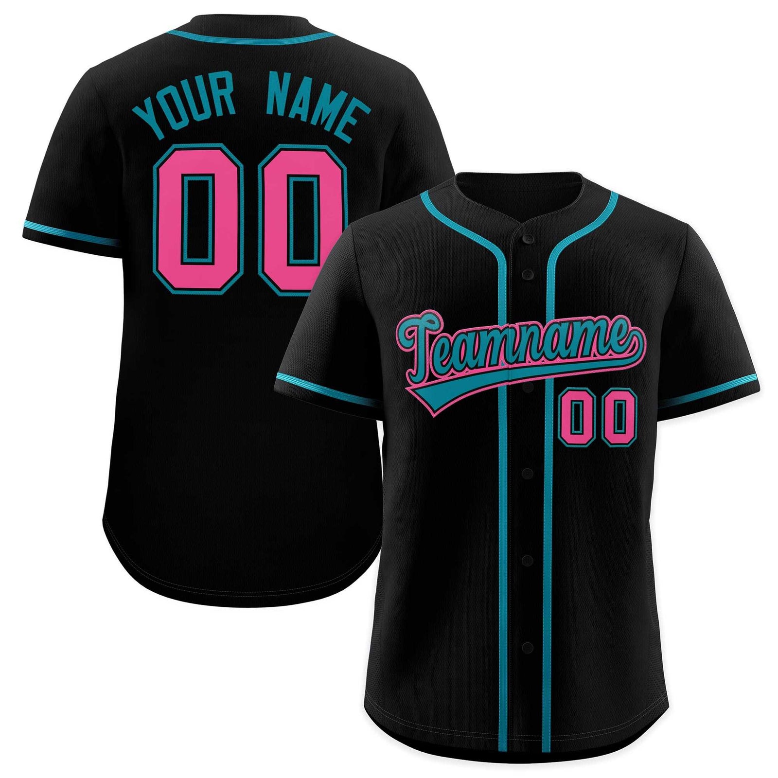 Custom Black Teal Classic Style Authentic Baseball Jersey| KXKSHOP